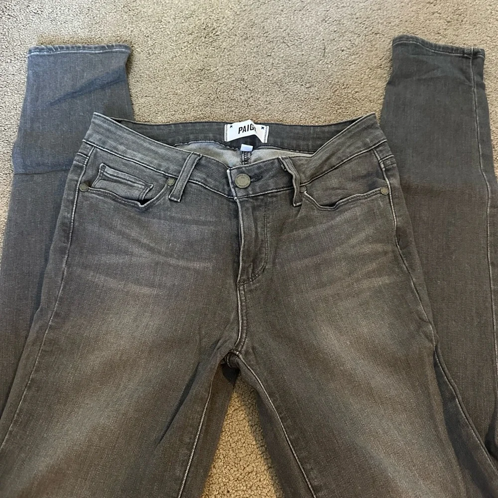 Paige Women's Verdugo Ultra Skinny Gray Jeans 27 - Picture 2 of 5